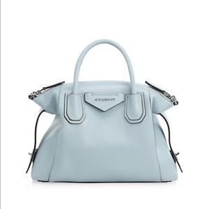 Givenchy Small Antigona Soft Leather Tote Ice Blue BRAND NEW